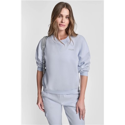 METALLIC BUBBLE LOGO FLEECE PULLOVER