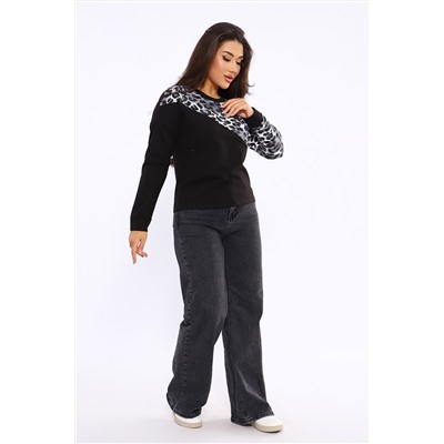 Женский свитшот леопард через плечо 2025-1