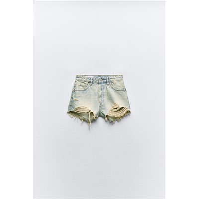 SHORTS DENIM TRF TIRO ALTO ROTOS