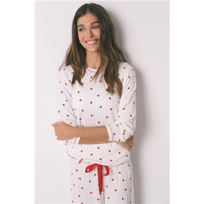 Pijama largo estampado Mickey Cherry