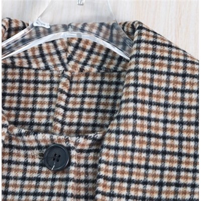 Клетчатое двухстороннее пальто