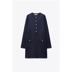 PLAIN KNIT MINI DRESS