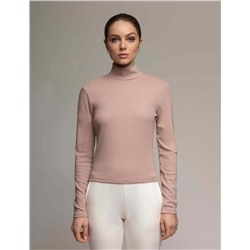 WHITE LABEL ESSENTIAL MOCK NECK RIB TOP