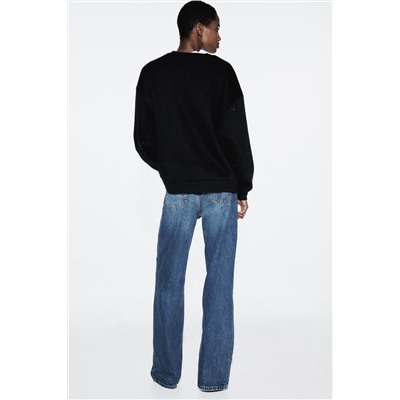 SWEATSHIRT WITH RHINESTONES