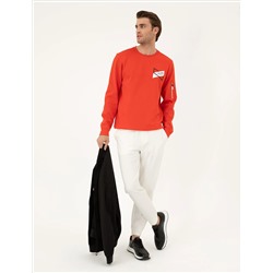 Beyaz Slim Fit Eşofman Altı