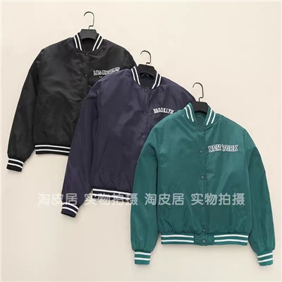 Женская утепленная куртка бомбер Aeropostal*e с вышивкой, экспорт