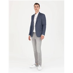 Açık Lacivert Slim Fit Ceket