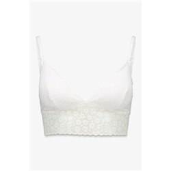 Sujetador bralette LOVELY encaje floral blanco