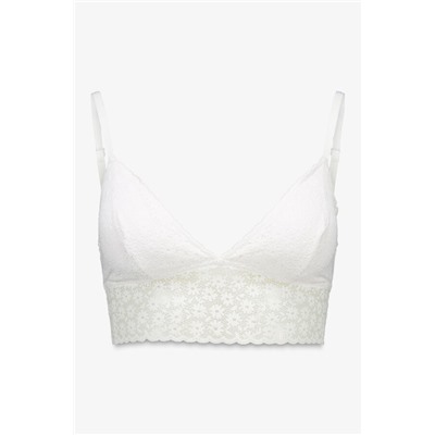Sujetador bralette LOVELY encaje floral blanco