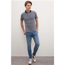 Erkek Lacivert Polo Yaka Tişört