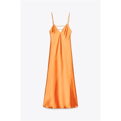 SATIN MIDI DRESS