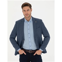 Koyu Mavi Slim Fit Ceket