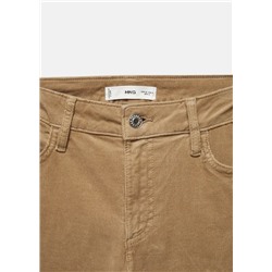 Pantalón flare tiro medio pana