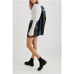 Minifalda slim doble cintura