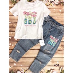 Костюм джинсы футболка