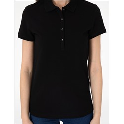 Siyah Regular Fit Pamuklu Polo Yaka Basic Tişört