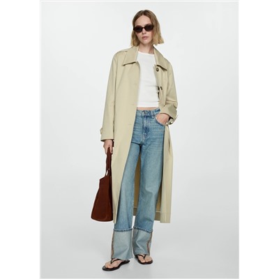 Jeans rectos bajo vuelta