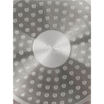 Ковш, 16 см, 1,3 л, с крышкой, с покрытием, алюминий, серо-черный, Robust