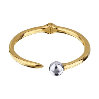 Браслет Гвоздь (бусина 12мм; покрытие золото, родий), Есть комплект