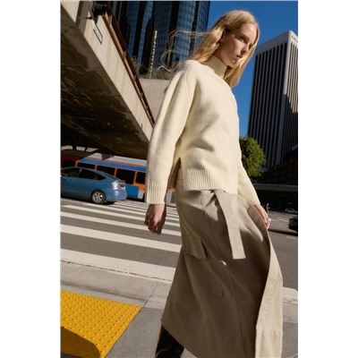 PLAIN KNIT HIGH NECK JUMPER