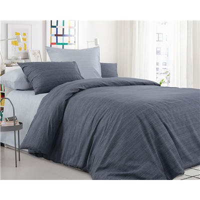 КПБ  Горная река  2сп с простыней на резинке  160*200*25, перкаль