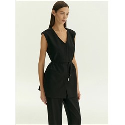 Жилет из костюмной шерсти с поясом, GL121/voyla