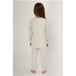 Kız Çocuk Krem Pijama Takımı