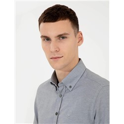 Haki Slim Fit Oxford Gömlek