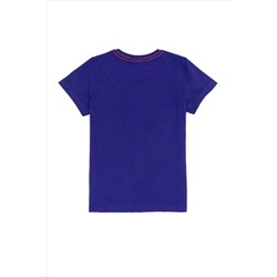 Erkek Çocuk Mavi Bisiklet Yaka Tişört