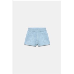 80% WOOL CABLE KNIT SHORTS SKI COLLECTION
