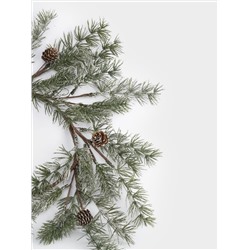 Венок декоративный, 16/48 см, пластик/шишки, Еловая ветка, Interior Conifer
