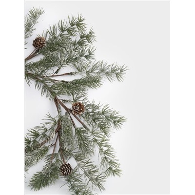 Венок декоративный, 16/48 см, пластик/шишки, Еловая ветка, Interior Conifer