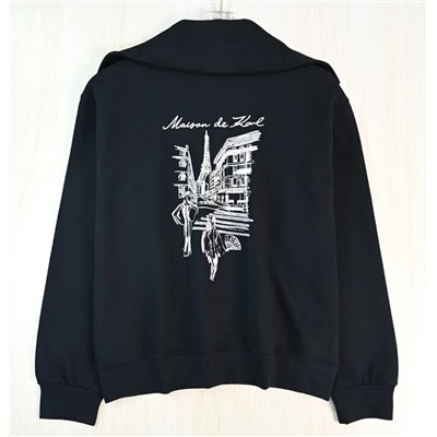 Повседневная толстовка с длинными рукавами с полумолнией КАР*Л 😎