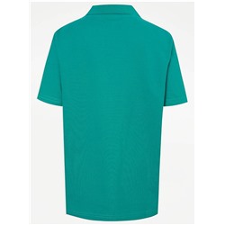 Jade Green Short Sleeve School Polo Shirts 2 Pack