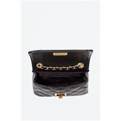 Bandolera de piel Negro y dorado - Firenze Artegiani