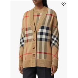 Женский удлинённый кардиган в клетку   Burberr*y