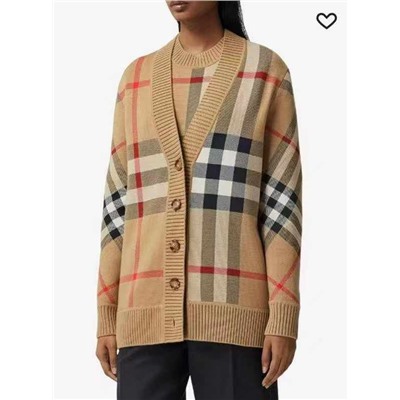 Женский удлинённый кардиган в клетку   Burberr*y