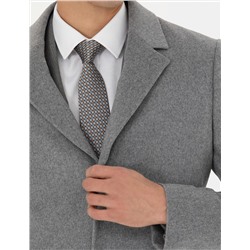 Açık Gri Ex. Slim Fit Kaşe Kaban