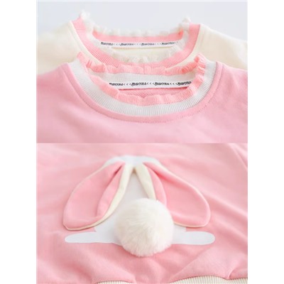 Комплект свитшот с длинными рукавами и лосины для девочки