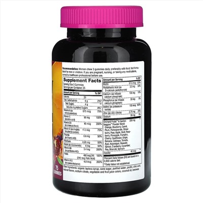 Nature's Way, Alive! Women's Premium Gummy Multivitamin, Grape, Cherry & Blueberry Acai, 75 Gummies