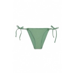 Braga bikini brasileña textura crinkle verde