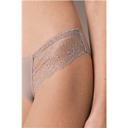 Braga clásica microfibra y encaje beige