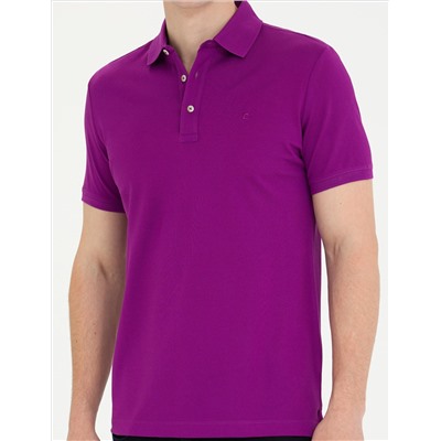 Mor Slim Fit Basic Tişört