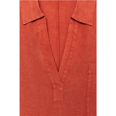 ZW COLLECTION 100% LINEN TUNIC DRESS