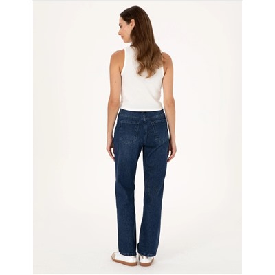 İndigo Straight Fit Jean Pantolon