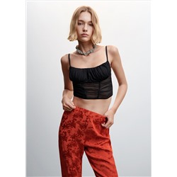 Top corsetero semitransparente