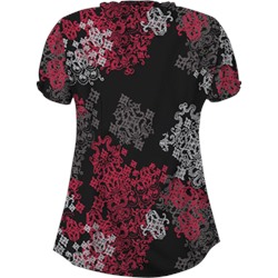 UA Exotica Black Keyhole Scrub Top