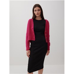 Kleid aus Rippstrick mit hohem Baumwollanteil