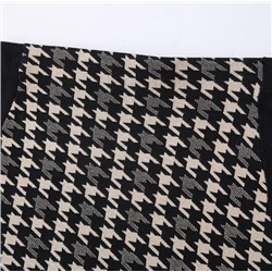 Юбка с контрастным жаккардовым узором «гусиная лапка»