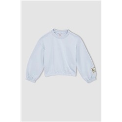 Defacto Kız Çocuk Regular Fit Bisiklet Yaka Sweatshirt W6691A622SP